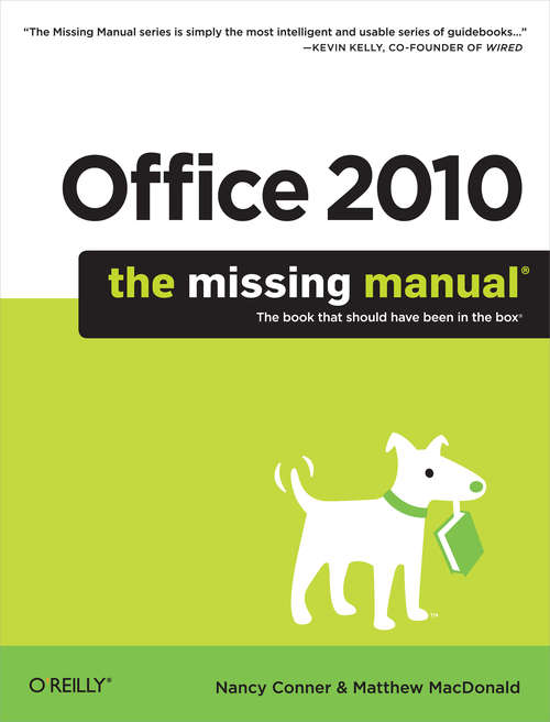 Book cover of Office 2010: The Missing Manual (The\missing Manual Ser.)