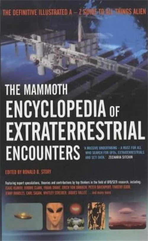 Book cover of The Mammoth Encyclopedia of Extraterrestrial Encounters