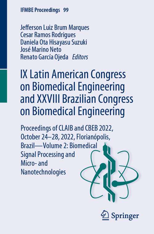 Cover image of IX Latin American Congress on Biomedical Engineering and XXVIII Brazilian Congress on Biomedical Engineering