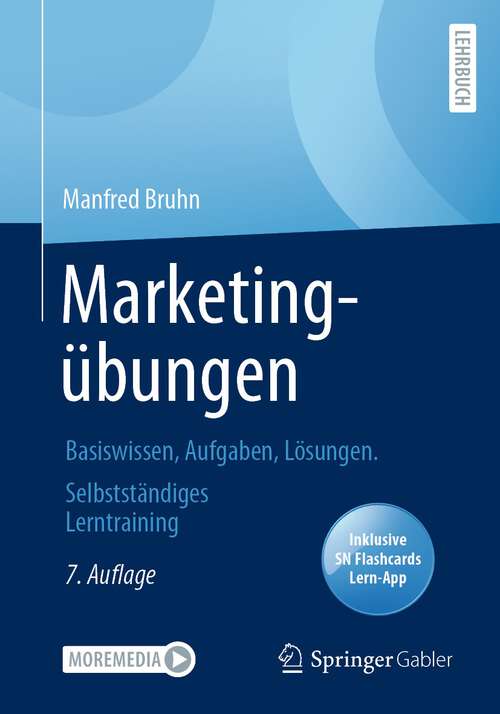 Book cover of Marketingübungen: Basiswissen, Aufgaben, Lösungen. Selbstständiges Lerntraining (7. Aufl. 2023)