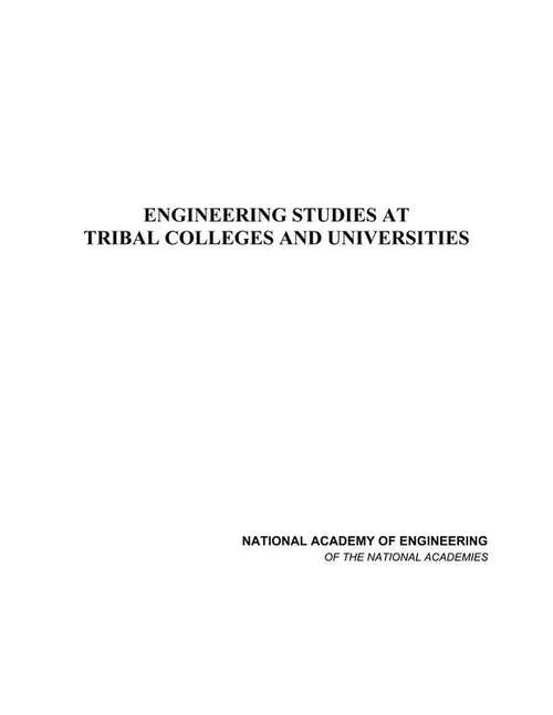 Book cover of Engineering Studies At Tribal Colleges And Universities