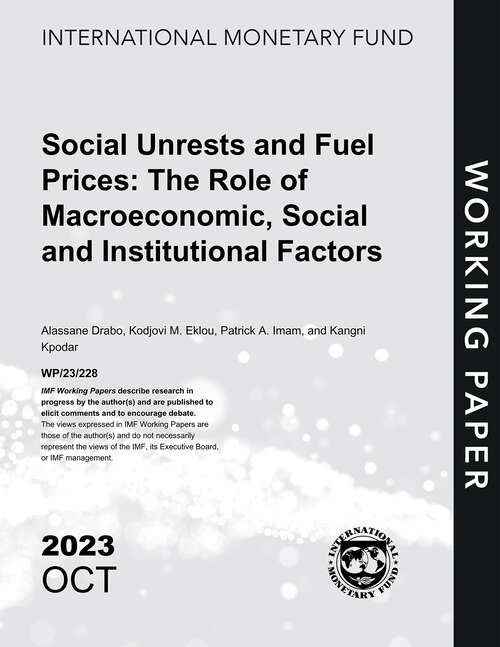 Book cover of Social Unrests and Fuel Prices: The Role of Macroeconomic, Social and Institutional Factors