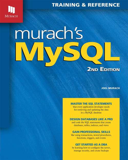 Book cover of Murach's MySQL (Second Edition)