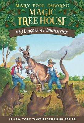 Book cover of Dingoes at Dinnertime (Magic Tree House #20)