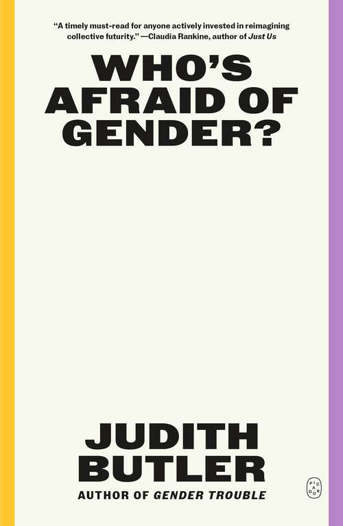 Book cover of Who's Afraid of Gender?