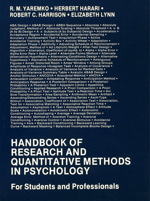 Handbook of Research and Quantitative Methods in Psychology: For Students and Professionals