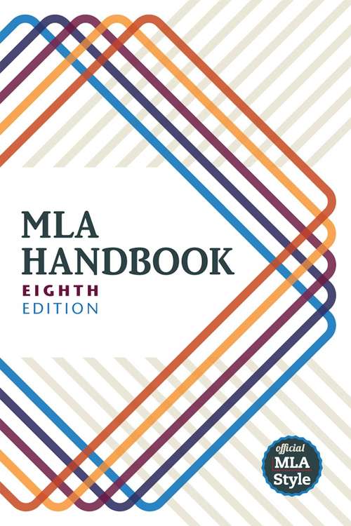 Book cover of MLA Handbook, 8th Edition