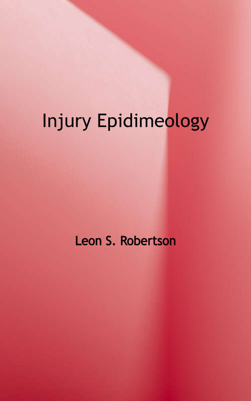 Book cover of Injury Epidemiology: Fourth Edition