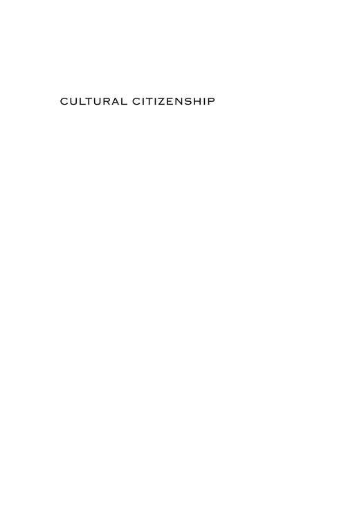 Book cover of Cultural Citizenship: Cosmopolitanism, Consumerism, and Television in a Neoliberal Age