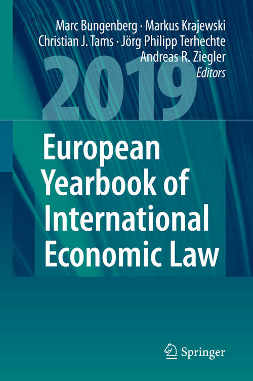 European Yearbook of International Economic Law 2019 (European Yearbook of International Economic Law #10)