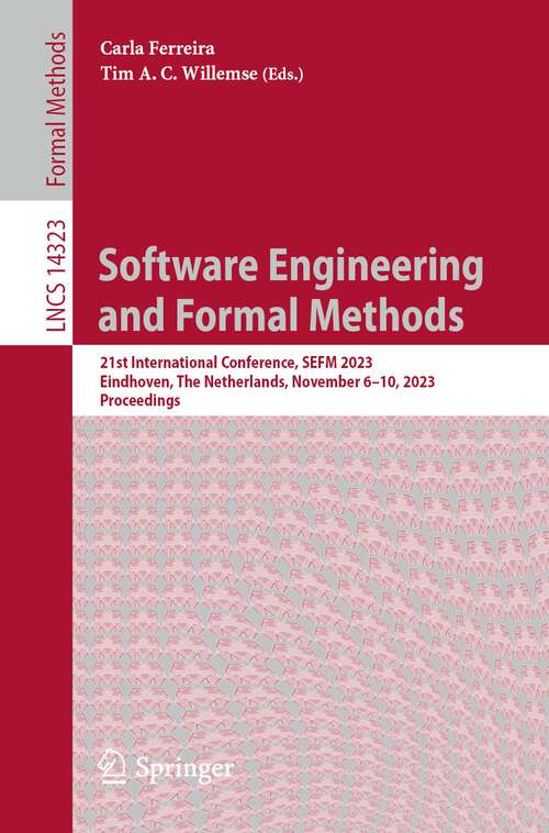 Cover image of Software Engineering and Formal Methods