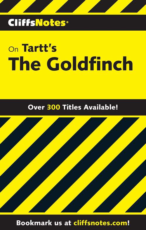 Book cover of CliffsNotes on Tartt's The Goldfinch