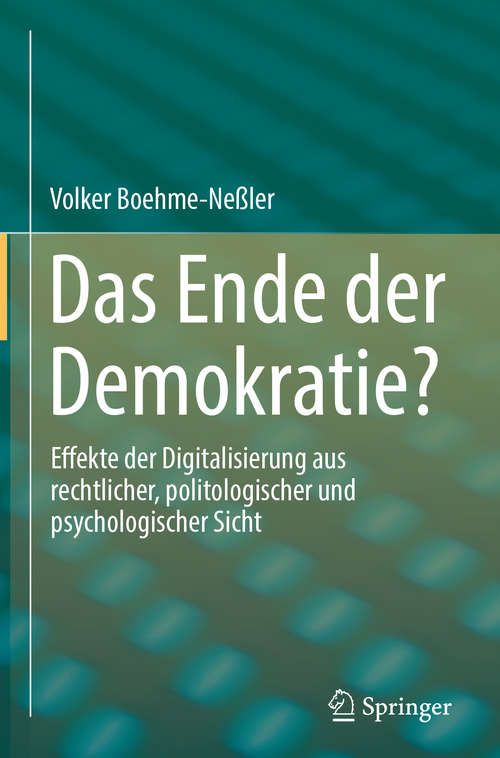 Book cover of Das Ende der Demokratie?