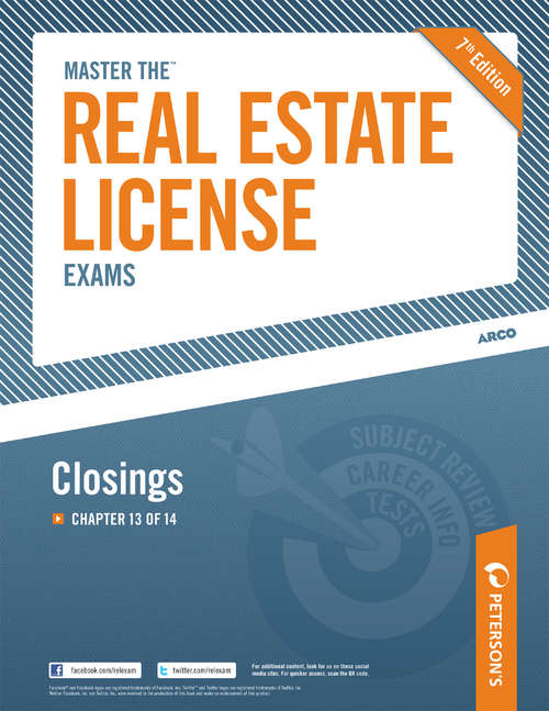 Book cover of Master the Real Estate License Exams: Chapter 13 of 14