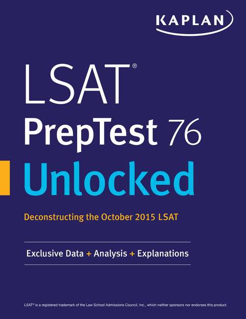Book cover of Kaplan Companion to LSAT PrepTest 76: Exclusive Data, Analysis & Explanations fo