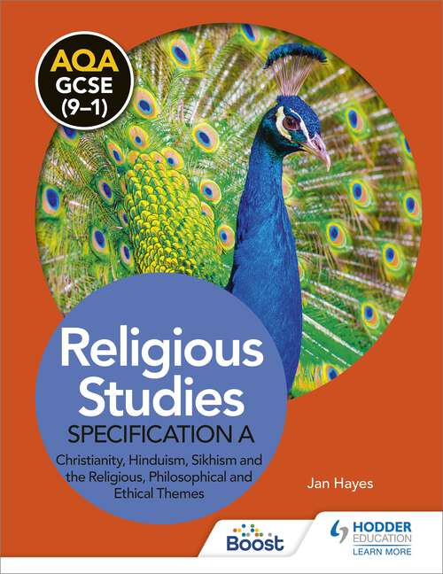 Book cover of AQA GCSE (9-1) Religious Studies Specification A: Christianity, Hinduism, Sikhism and the Religious, Philosophical and Ethical Themes
