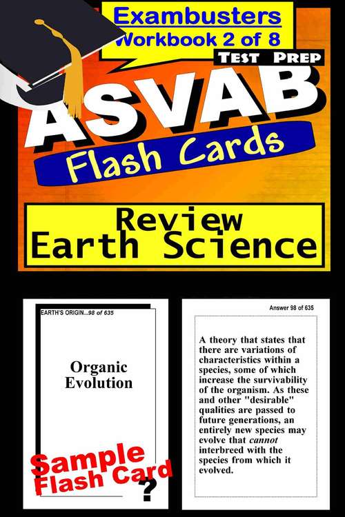 Book cover of ASVAB Test Prep Flash Cards: Earth Science (Exambusters ASVAB Workbook: 2 of 8)