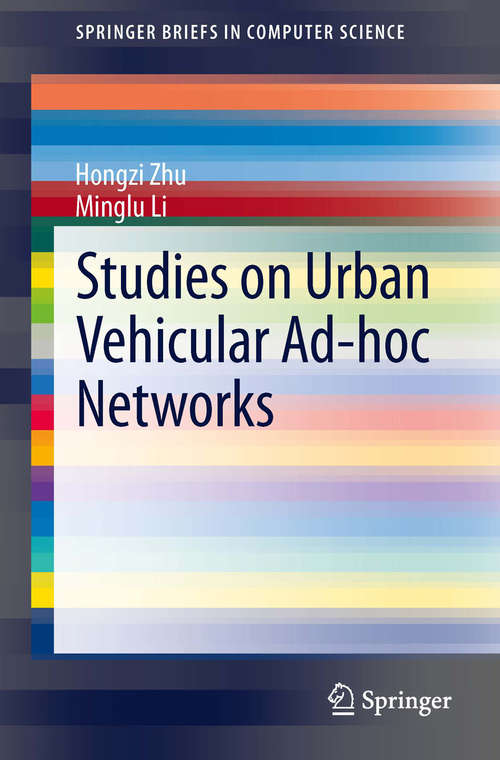 Book cover of Studies on Urban Vehicular Ad-hoc Networks
