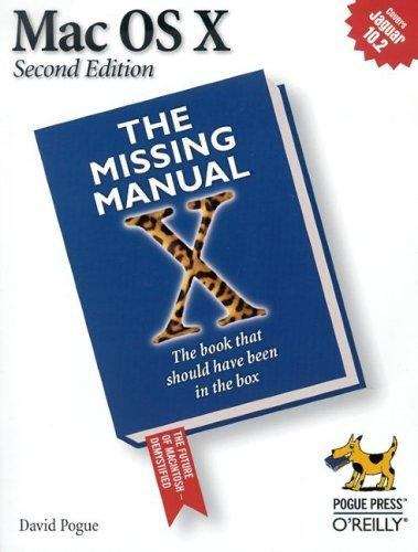 Book cover of Mac OS X: The Missing Manual, 2nd Edition