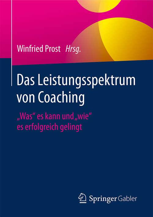 Book cover of Das Leistungsspektrum von Coaching