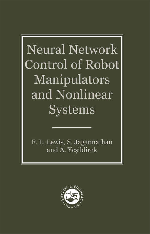 Book cover of Neural Network Control Of Robot Manipulators And Non-Linear Systems
