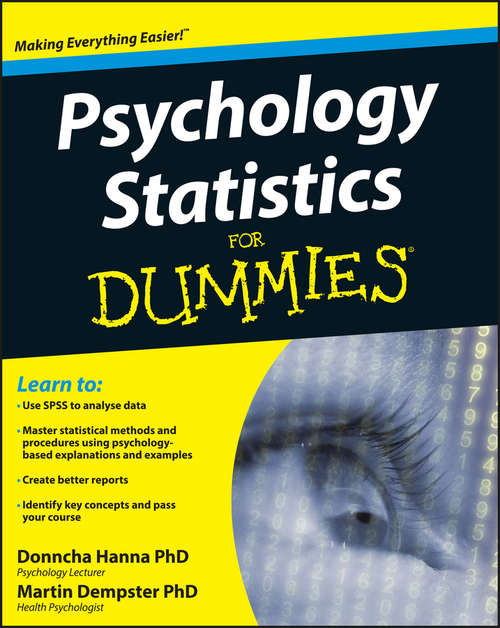 Book cover of Psychology Statistics For Dummies
