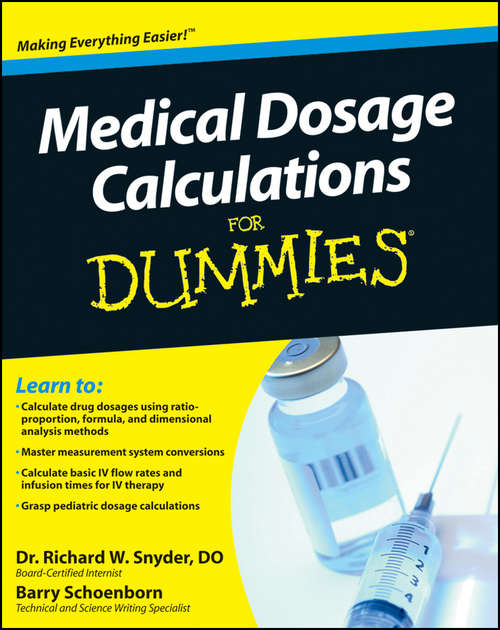 Book cover of Medical Dosage Calculations For Dummies
