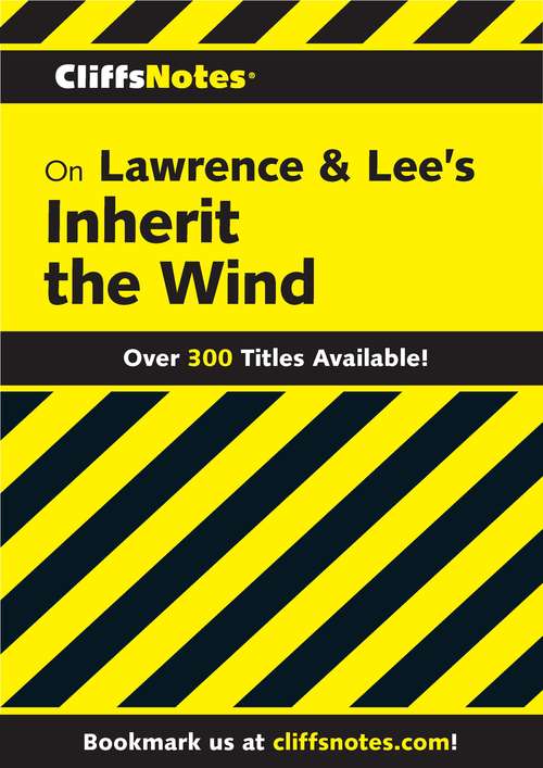 Book cover of CliffsNotes on Lawrence & Lee's Inherit the Wind