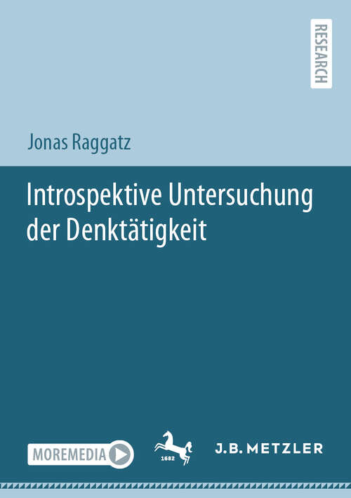 Book cover of Introspektive Untersuchung der Denktätigkeit (2024)