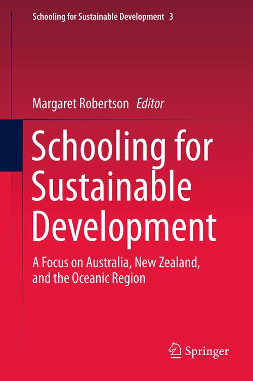 Book cover of Schooling for Sustainable Development: