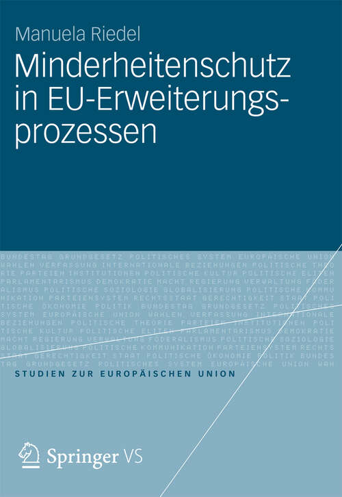 Book cover of Minderheitenschutz in EU-Erweiterungsprozessen
