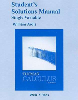 Student Solutions Manual: Single Variable
