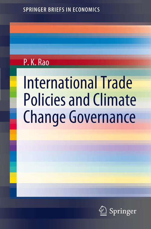 Book cover of International Trade Policies and Climate Change Governance
