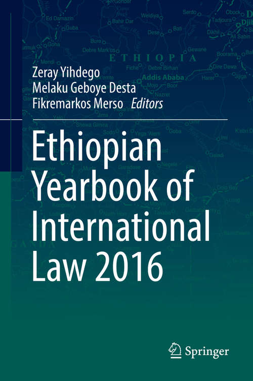 Book cover of Ethiopian Yearbook of International Law 2016