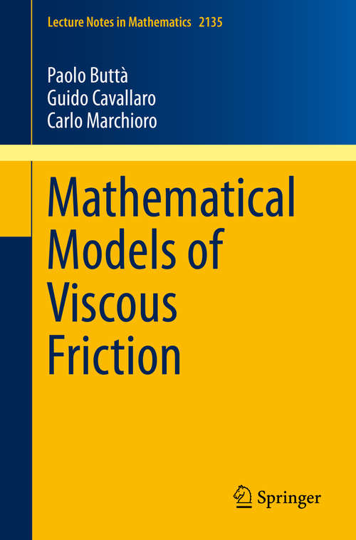 Book cover of Mathematical Models of Viscous Friction