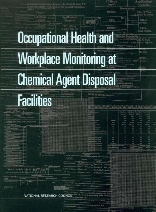 Book cover of Occupational Health and Workplace Monitoring at Chemical Agent Disposal Facilities