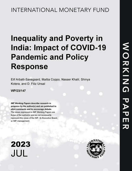 Book cover of Inequality and Poverty in India: Impact of COVID-19 Pandemic and Policy Response