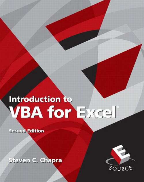 Book cover of Introduction To VBA For Excel (Second Edition)