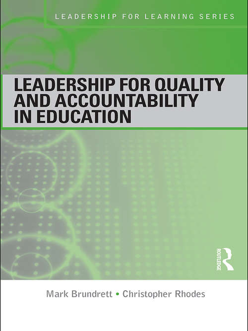 Book cover of Leadership for Quality and Accountability in Education (Leadership for Learning Series)