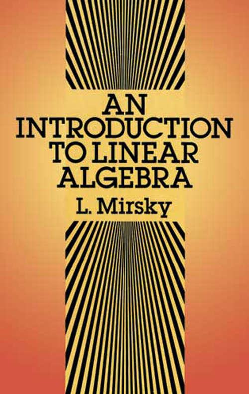 Book cover of An Introduction to Linear Algebra (Dover Books on Mathematics)