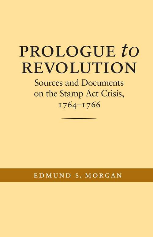 Book cover of Prologue to Revolution