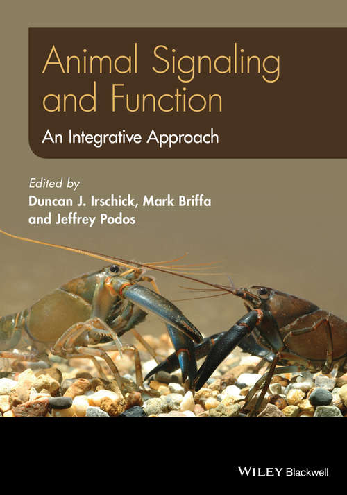 Book cover of Animal Signaling and Function