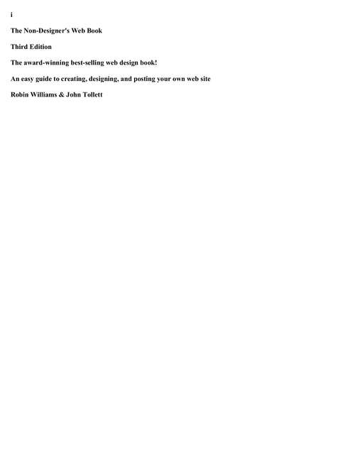 Book cover of The Non-Designer's Web Book: An Easy Guide to Creating, Designing, and Posting Your Own Web Site (Third Edition)