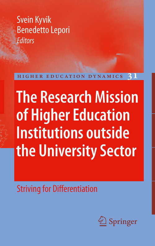 Book cover of The Research Mission of Higher Education Institutions outside the University Sector