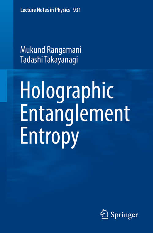 Book cover of Holographic Entanglement Entropy