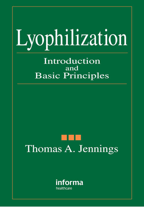Book cover of Lyophilization: Introduction and Basic Principles (1)