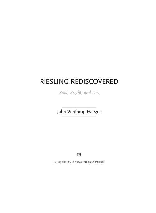 Book cover of Riesling Rediscovered