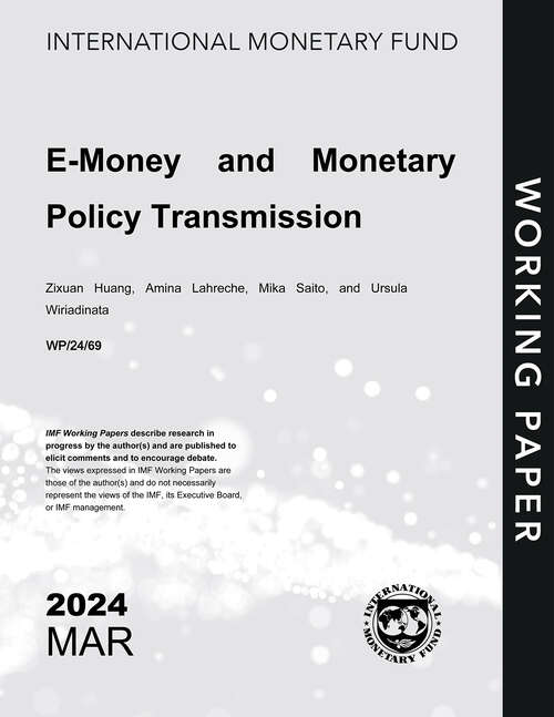 Book cover of E-Money and Monetary Policy Transmission