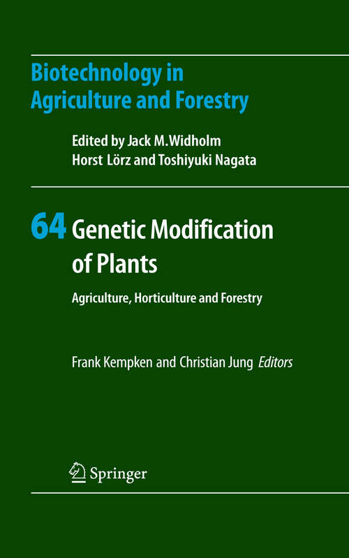 Book cover of Genetic Modification of Plants