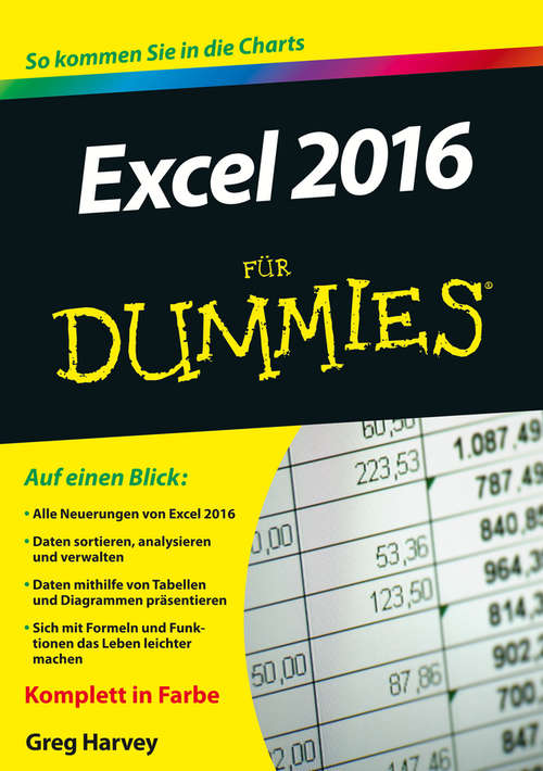 Book cover of Excel 2016 für Dummies (Für Dummies)